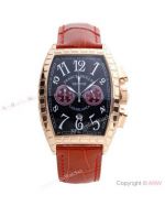 New Copy Franck Muller Men's Casablanca Quartz Chronograph Watches Rose Gold Case